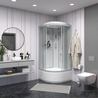 Душевая кабина Niagara Classic 23071424P 80x80 см профиль хром стекло матовое