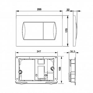 Кнопка смыва Roca PRO 8901160B1