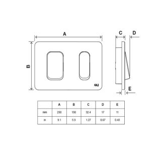 Панель слива Oli Key 889101 хром матовый