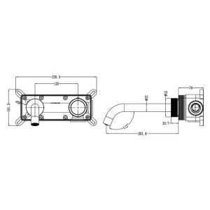 Автоматический смеситель для раковины Boheme Tech 158/2-B чёрный