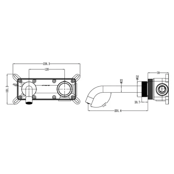 Автоматический смеситель для раковины Boheme Tech 158/2-G золото