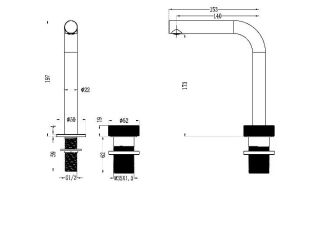 Автоматический смеситель для раковины Boheme Tech 158-CB брашированная медь
