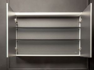 Зеркальный шкаф Armadi Art Vallessi 100см антрацит глянец 546-A glossy