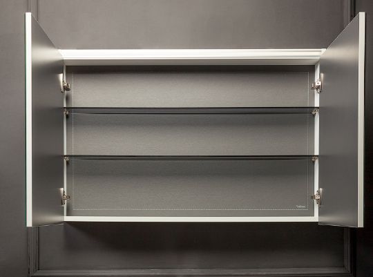 Зеркальный шкаф Armadi Art Vallessi 80см антрацит глянец 547-A glossy