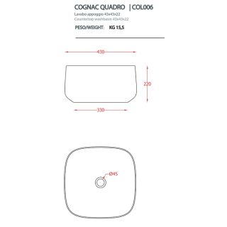 Раковина ArtCeram Cognac COL006 40 00 tortora 43 см Раковина ArtCeram Cognac COL006 40 00 tortora 43 см