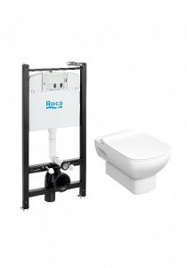 Комплект Roca Dama senso 893104680 подвесной унитаз, инсталляция, сиденье