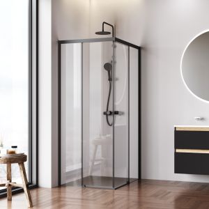 Душевой уголок Am.Pm X-joy W94G-403-100280-BТ1К 100x80 см без поддона чёрный матовый