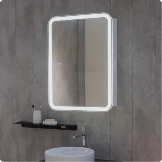 Зеркальный шкаф с подсветкой и подогревом AQUAme AQM9202 80 см