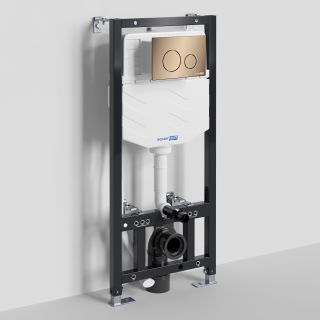 Система инсталляции для унитазов WasserKRAFT Aller 10TLT.010.ME.RG02 с кнопкой смыва