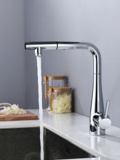 Смеситель для кухни AQUAme Cucina AQM9902CR с выдвижным изливом хром