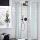 Встраиваемый смеситель для душа Paini Cox 78PZ691TH с термостатом чёрный матовый