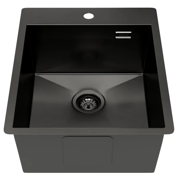 Мойка кухонная Reflexion Iseo 40-BL RX2240BL оружейная сталь