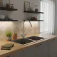Смеситель для кухни Fashun A43127-8 с гибким изливом хром/белый