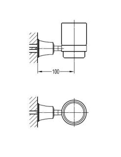 Стакан подвесной, хром Cezares CZR-F-8986