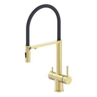 Смеситель для кухни Wonzon & Woghand WW-88458009-BG с гибким изливом и подключением фильтра брашированное золото Смеситель для кухни Wonzon & Woghand WW-88458009-BG с гибким изливом и подключением фильтра брашированное золото