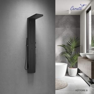Душевая панель Cerutti SPA Vettore B чёрный СТ8993