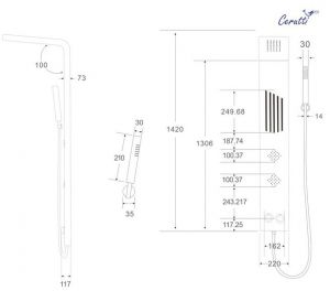 Душевая панель Cerutti SPA Ami B чёрный СТ8994