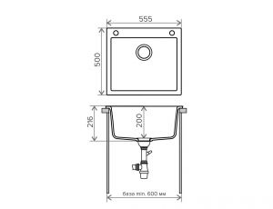 Мойка кухонная Tolero Classic R-111 чёрный 765681