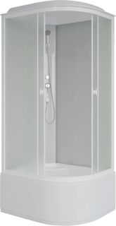 Душевая кабина Niagara Promo P90/70/40L/MT 90x70 см профиль белый стекло матовое