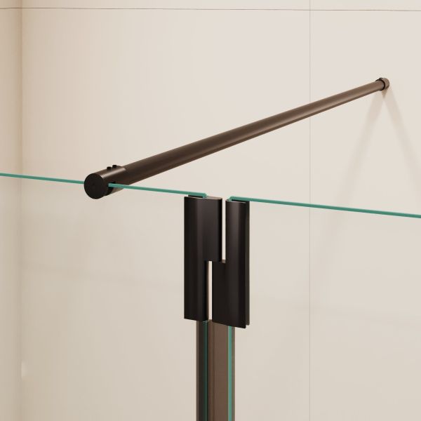 Душевая перегородка RGW WA-051B WA-010B + Z-071B 351005173-14 70 см профиль чёрный стекло прозрачное