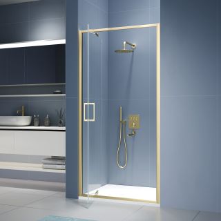 Душевая дверь RGW SV-05-2Gb 703205208-16 80 см профиль брашированное золото стекло прозрачное