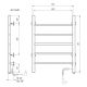 Полотенцесушитель электрический Domoterm Аврора DMT 109-5 50x71 EK R чёрный