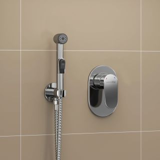Гигиенический душ со смесителем WasserKRAFT A11056 со шлангом 100 см хром