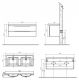 Тумба под раковину BelBagno подвесная 120x45см Bianco Lucido ANCONA-N-1200-2C-SO-2-BL