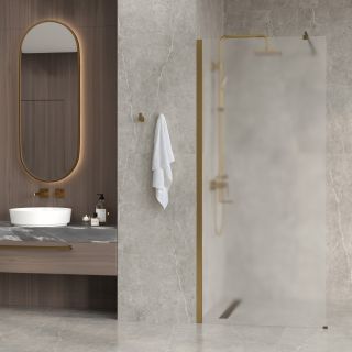 Душевая перегородка WasserKRAFT Rur 30W46BG-MG 110 см профиль золото стекло матовое