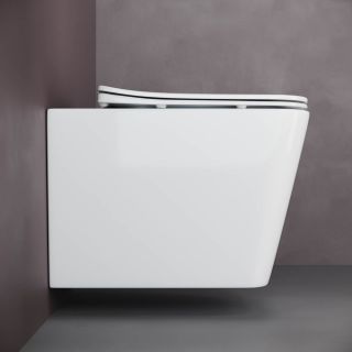 Подвесной унитаз Ceramica Nova Cubic CN1806 безободковый белый Подвесной унитаз Ceramica Nova Cubic CN1806 безободковый белый