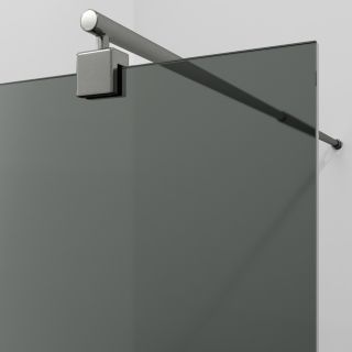 Душевая перегородка WasserKRAFT Rur 30W39GR-TG 90 см профиль графит стекло тонированное