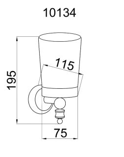 Стакан Boheme Vogue Nero хром 10184