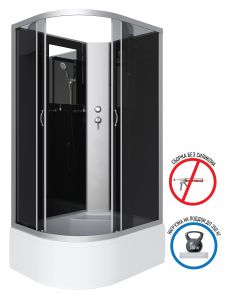 Душевая кабина Niagara NG-2510-14RBK 120x80см серебро/тонированное
