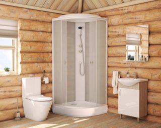 Душевая кабина Niagara Promo P100/13/MT 100x100 см профиль белый стекло матовое