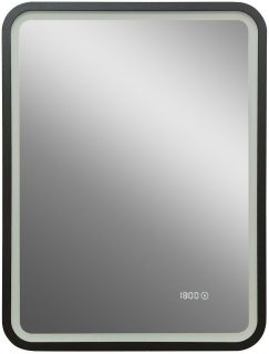Зеркало с подсветкой и часами Art&Max Genova 60x80см чёрный AM-Gen-600-800-S-F-Т Зеркало с подсветкой и часами Art&Max Genova 60x80см чёрный AM-Gen-600-800-S-F-Т