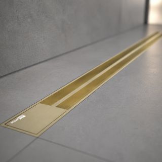 Душевой лоток WasserKRAFT Tauber 64D90BG 90 см золото матовое