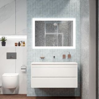 Подвесная тумба под раковину Art&Max Family 100см белый глянцевый Family-1000-2C-SO-BL