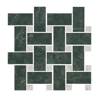 Декор Kerama Marazzi T038\SG6542 Серенада мозаичный зелёный лаппатированный 32x32x0,9