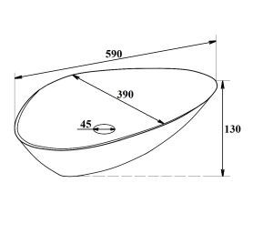 Умывальник Runo мебельный 60 треугольный TERZO (00-00001360)