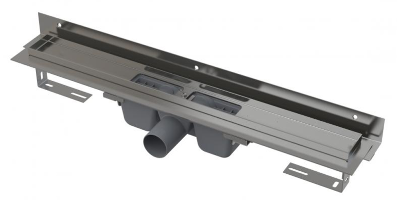 Душевой лоток AlcaPlast Flexible для перфорированной решетки с регулируемым краем к стене 55см хром APZ4-550