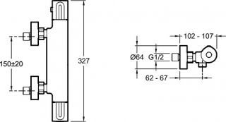 Смеситель для душа Jacob Delafon Metro E24394-BL Смеситель для душа Jacob Delafon Metro E24394-BL