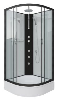 Душевая кабина Niagara NG-6703-14BKTG с гидромассажем 80x80см чёрный/прозрачное