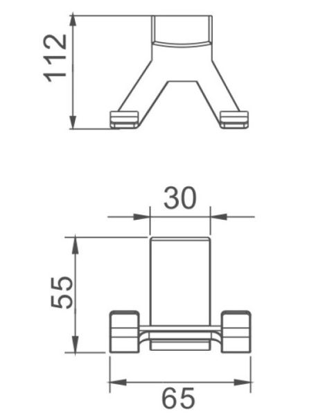 Крючок для ванной комнаты Haiba HB8805-2 хром