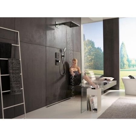 Смеситель для душа Hansgrohe Ecostat Square 15735600 черный хром Смеситель для душа Hansgrohe Ecostat Square 15735600 черный хром