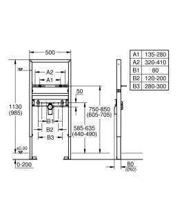 Инсталляция для раковины Grohe Rapid SL 39052000