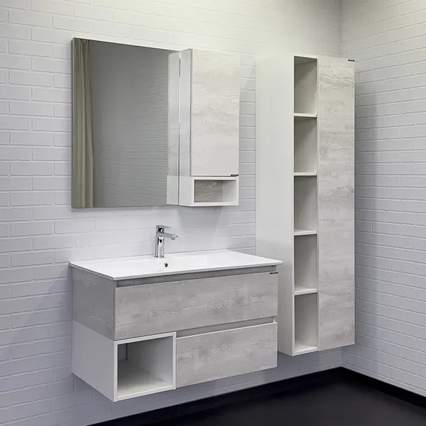 Тумба с раковиной Comforty Турин 00-00014644 90 см дуб белый Тумба с раковиной Comforty Турин 00-00014644 90 см дуб белый