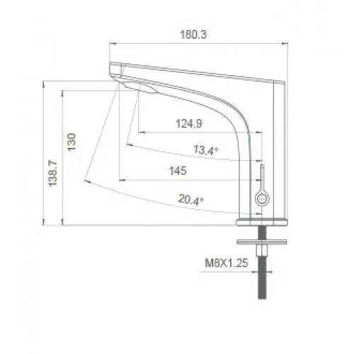 Сенсорный смеситель для раковины Gappo G523 хром