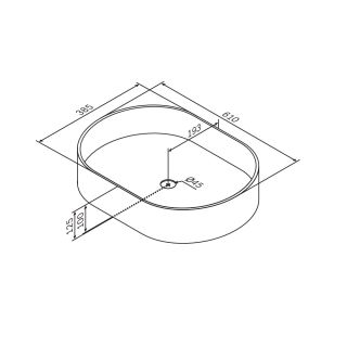 Раковина накладная Am.Pm Func M8FWCC20610WG 61 см белый