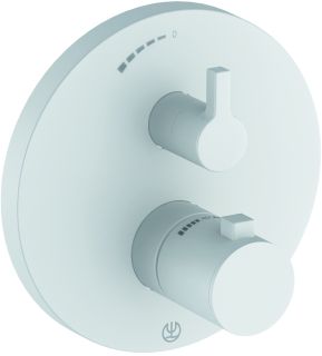 Смеситель для ванны и душа Kludi Nova Fonte Puristic 208355315 с термостатом белый матовый Смеситель для ванны и душа Kludi Nova Fonte Puristic 208355315 с термостатом белый матовый