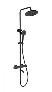 Душевая стойка Wonzon & Woghand Stay 1 WW-B3051-A1-MB с термостатом чёрный матовый Душевая стойка Wonzon & Woghand Stay 1 WW-B3051-A1-MB с термостатом чёрный матовый